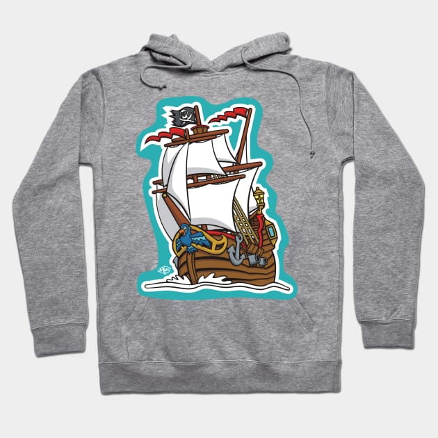 Pirate Ship Hoodie by MBK